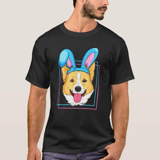 Osterhase Corgi Hund Ostercorgi T-Shirt (Vorderseite)