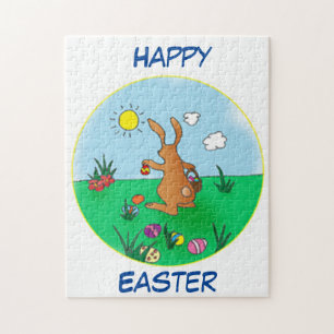 Osterhase, der Eier liefert Puzzle