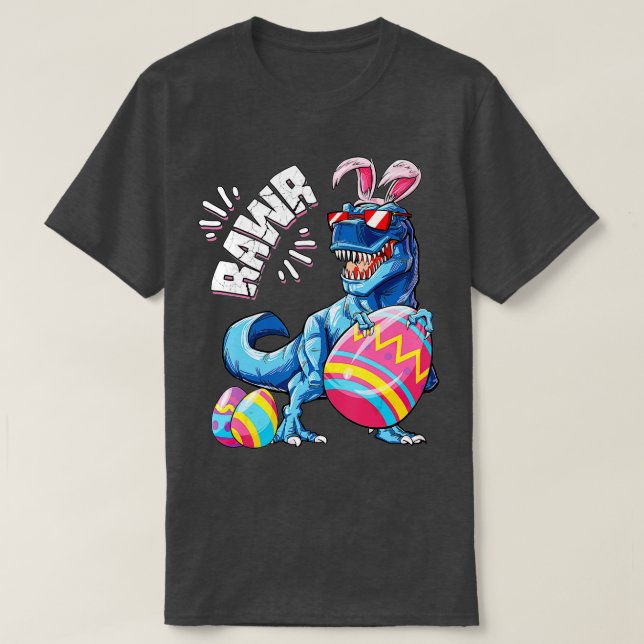 Osterhase Dinosaur T rex Eggs Boys Kinder Girl Ra T-Shirt (Design vorne)
