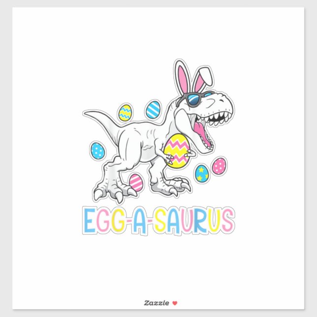 Osterhase Dinosaurier Ei A Saurus TRex Kinder Jung Aufkleber (Blatt)