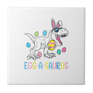 Osterhase Dinosaurier Ei A Saurus TRex Kinder Jung Fliese