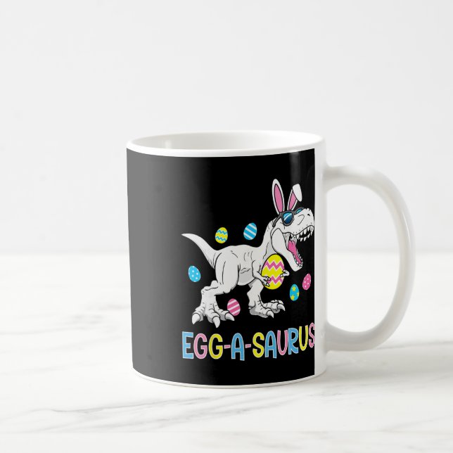 Osterhase Dinosaurier Ei A Saurus Trex Kinder Jung Kaffeetasse (Rechts)