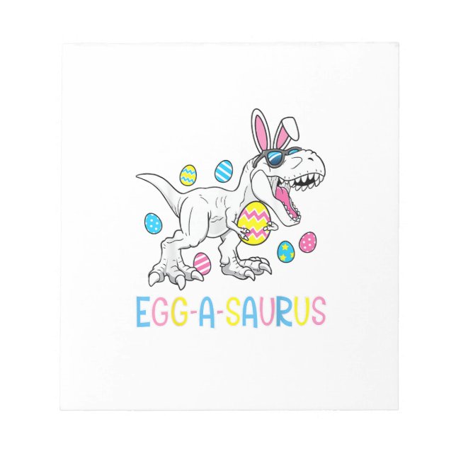 Osterhase Dinosaurier Ei A Saurus TRex Kinder Jung Notizblock (Vorderseite)