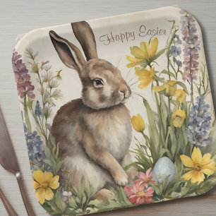Osterhase Ei Floral Pappteller