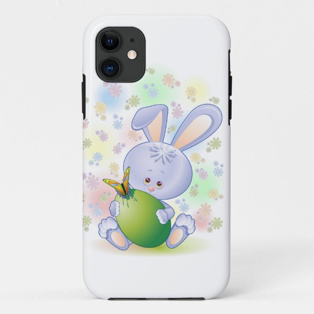 Osterhase Ei und Blumen iPhone 5 Hülle (Rückseite)