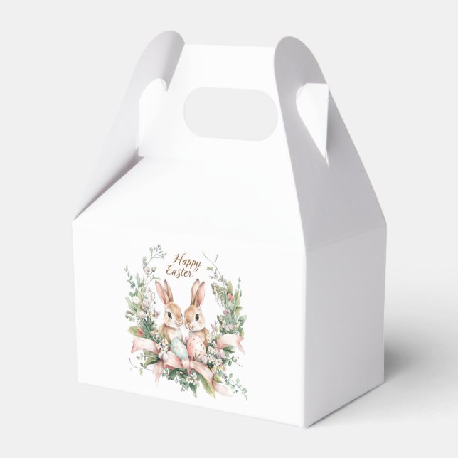 Osterhase, Ei und Kranz Geschenkschachtel (Vorderseite)