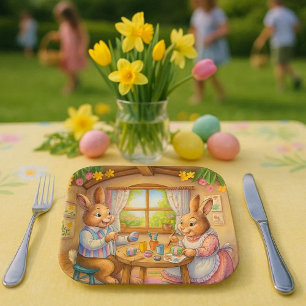 Osterhase & Eier Feiertag  Pappteller