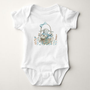 Osterhase, Eier und Korb Baby Strampler