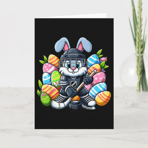 Osterhase Eishockey Spieler Liebhaber Jungen Mädch Karte