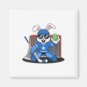 Osterhase Eishockey Torwart Männer Jungen Kinder K Magnet