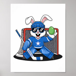 Osterhase Eishockey Torwart Männer Jungen Kinder K Poster