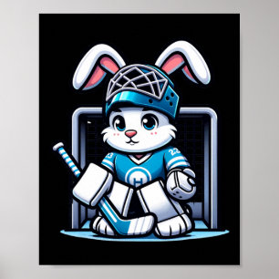 Osterhase Eishockey Torwart Männer Jungen Kinder K Poster