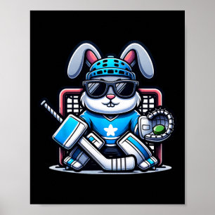 Osterhase Eishockey Torwart Männer Jungen Kinder K Poster