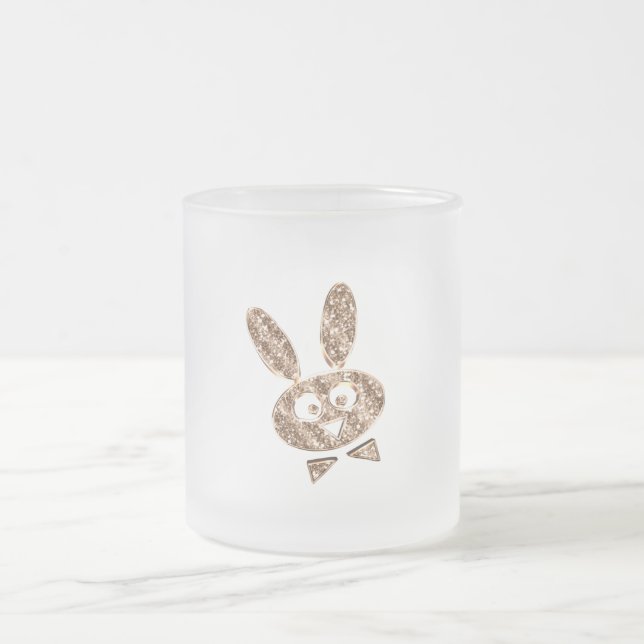 Osterhase Elegante Gold Aussehen Mattglastasse (Mittel)