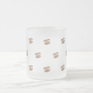 Osterhase Elegantes Gold Look Muster Mattglastasse