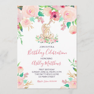 Osterhase Erster Geburtstag, sonnig Einladung