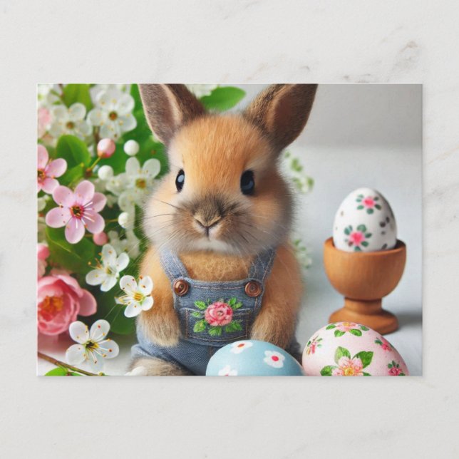 Osterhase Feiertagspostkarte (Vorderseite)