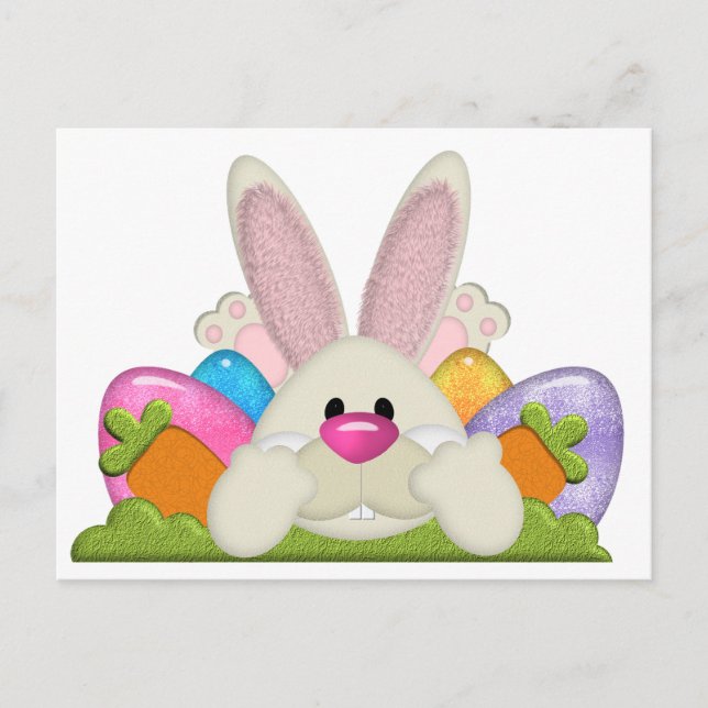 Osterhase Feiertagspostkarte (Vorderseite)