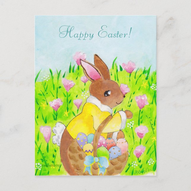 Osterhase Feiertagspostkarte (Vorderseite)