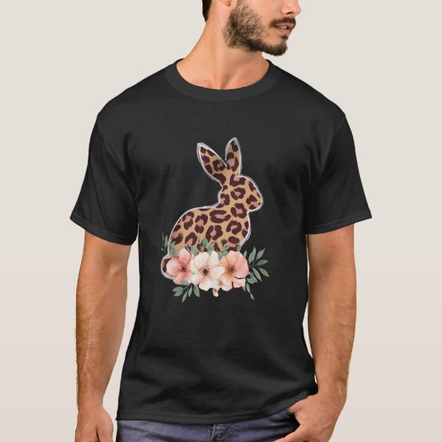 Osterhase Floral Frühling T-Shirt (Vorderseite)