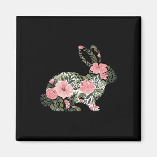 Osterhase Floral Frühlingshase Süßer Hase Frauen Magnet
