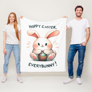 Osterhase Frohe Ostern, alle Häschen! Fleecedecke