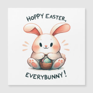 Osterhase Frohe Ostern, alle Hasen! Magnetkarte