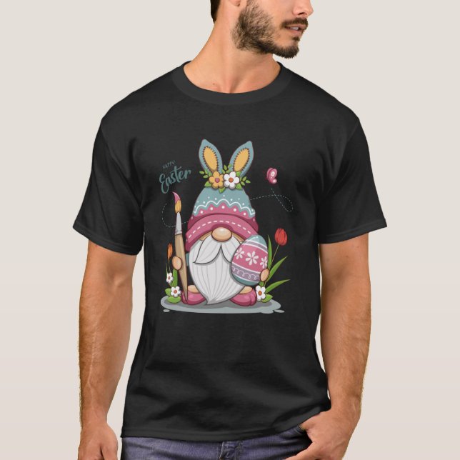 Osterhase Frühlingsbrunnen Ostereier Jagen und B T-Shirt (Vorderseite)