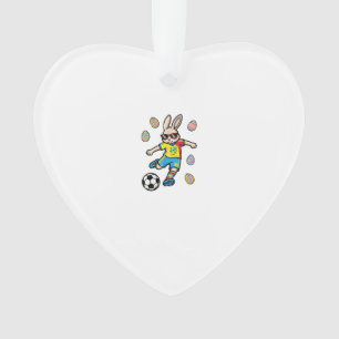 Osterhase Fußball Kick Hase Fußball Jungen Kinder Ornament