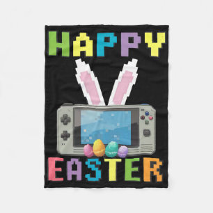Osterhase Gamer mit Videospiel-Controller Fleecedecke