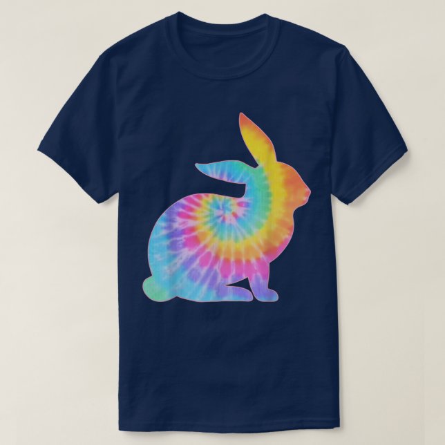 Osterhase Gefärbte Krawatte Retro Ei Hunt T-Shirt (Design vorne)