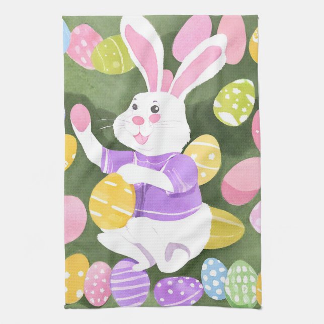 Osterhase Geschirrtuch (Vertikal)