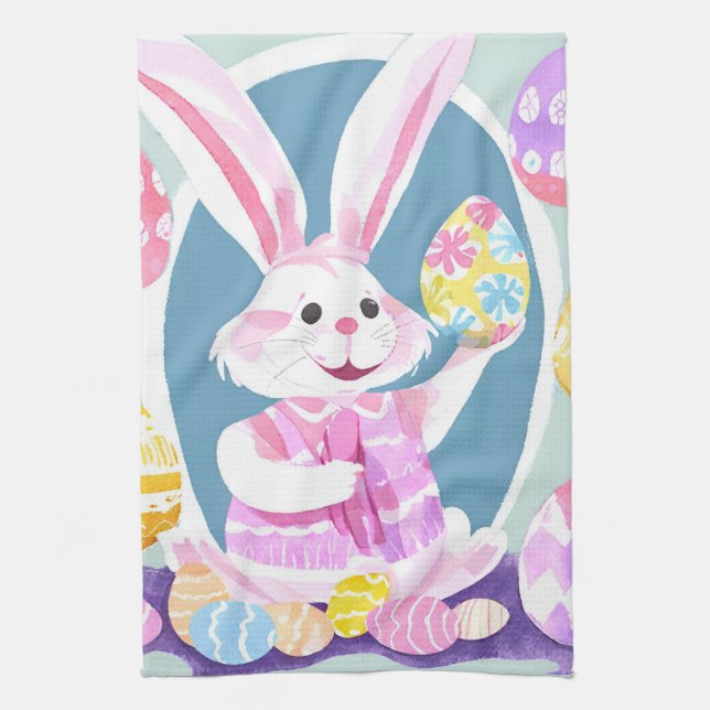 Osterhase Geschirrtuch (Vertikal)