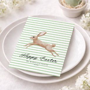Osterhase gestreift feiertagskarte
