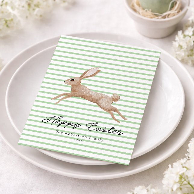 Osterhase gestreift feiertagskarte (Von Creator hochgeladen)