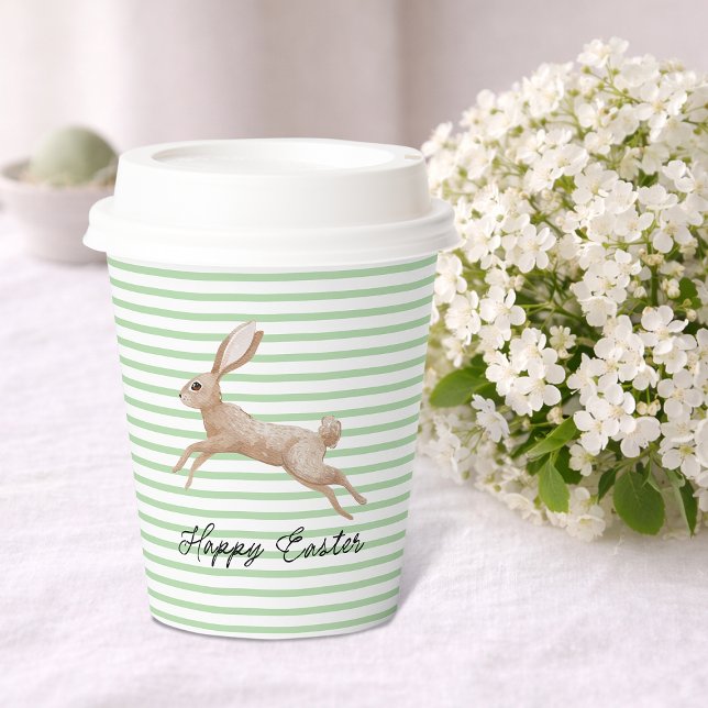 Osterhase gestreift pappbecher (Von Creator hochgeladen)