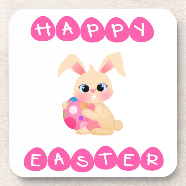 Osterhase Getränkeuntersetzer (Vorderseite)