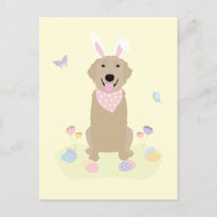 Osterhase Golden Retriever Postkarte