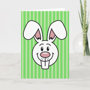 Osterhase (grün) Grußkarte Feiertagskarte