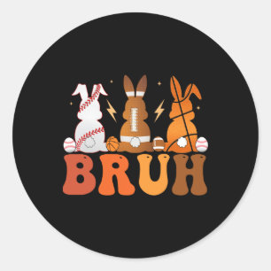 Osterhase Hase Kaninchen Fußballsport Ostern Bu Runder Aufkleber