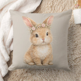 Osterhase Hasen Ei Aquarell im Vintage-Stil Kissen