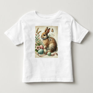 Osterhase Hasen Ei Aquarell im Vintage-Stil Kleinkind T-shirt