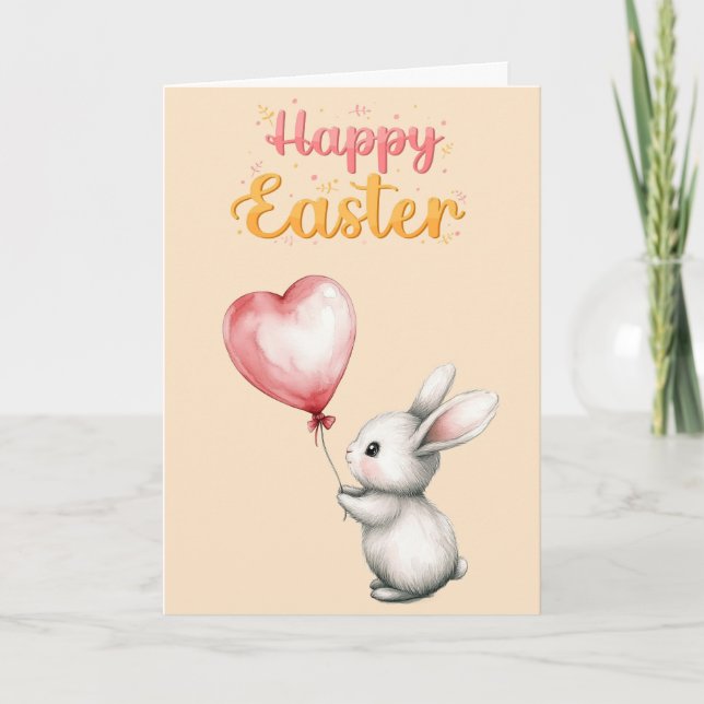 OSTERHASE HERZ DIGITAL DOWNLOAD KARTE (Vorderseite)
