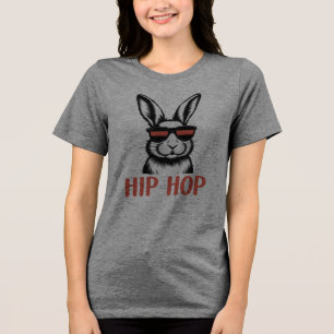 Osterhase Hip Hop Grafik Tri-Blend Shirt