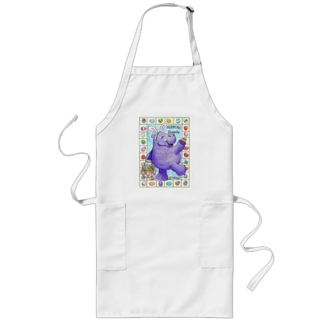 Osterhase Hippo Lange Schürze (Vorne)
