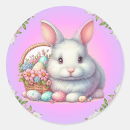 Osterhase Hübsche Pastete Runder Aufkleber