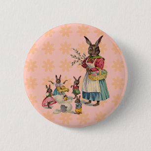 Osterhase Hühnerhase Eier Button