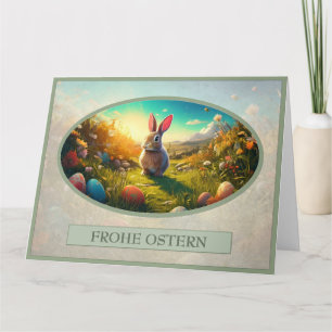 Osterhase im Frühlingszauber Karte