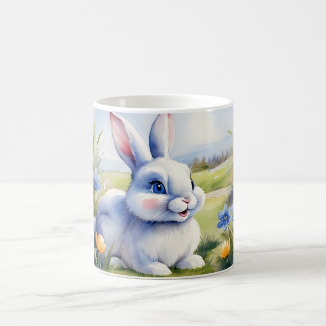 Osterhase im Garten, Ostern Kaffeetasse (Mittel)