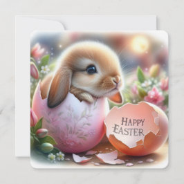 Osterhase Im Inneren ein dekoratives Ei mit Blume Feiertagskarte